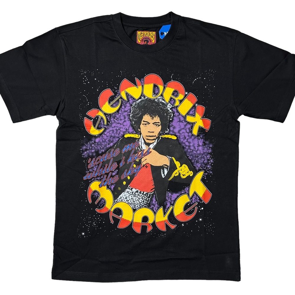 NWT MARKET X Jimi Hendrix Kiss The Sky Ltd Ed Graphic T-Shirt Black Men’s M